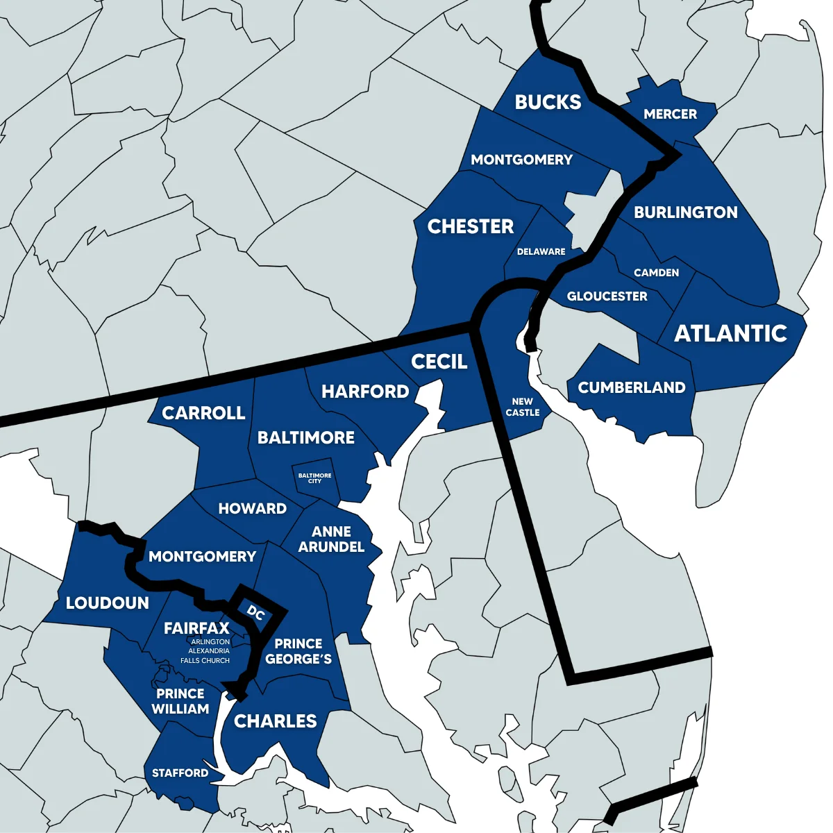 Complete Len The Plumber service area overview map